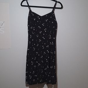 Dress, black with flowers, medium, straps